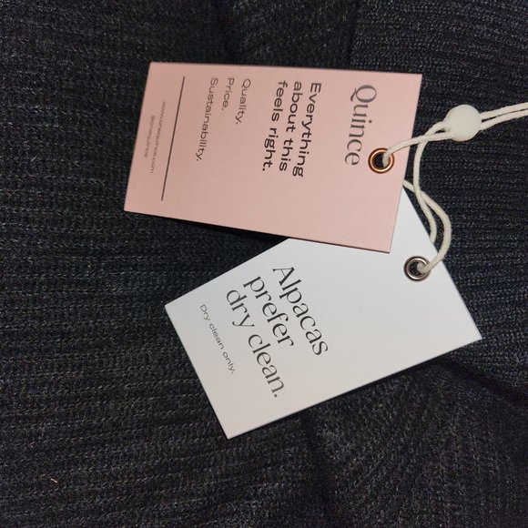 Quince Baby Alpaca-Wool Turtleneck NWT Black XS - Picture 6 of 8